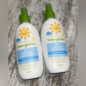 Babyganics SPF 50 Mineral Sunscreen Spray - Blue & Green 2pk